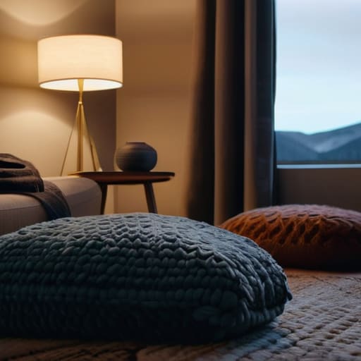Creating a cozy home theater experience.