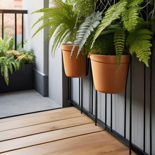 Go Vertical with Greenery using hanging planters.