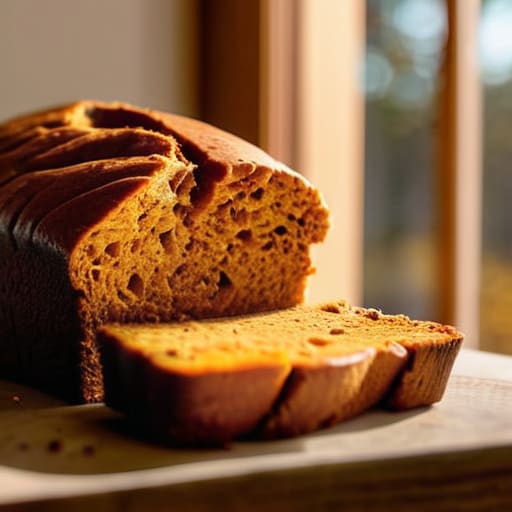 The Ultimate Pumpkin Spice Bread loaf.