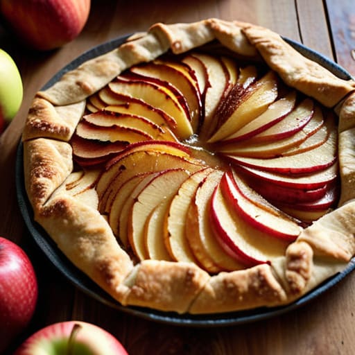 Rustic Salted Caramel Apple Galette.