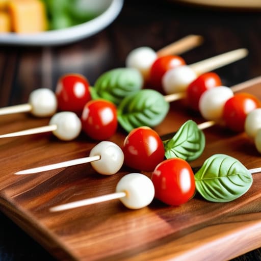 Delicious Skewered Finger Foods for snacking.