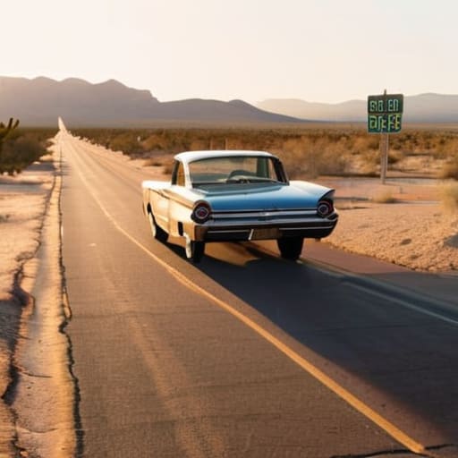 Desert Dreams Along Route 66 landscape.