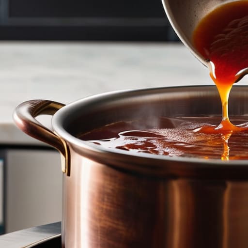 Velvety sauce during The Final Pour.
