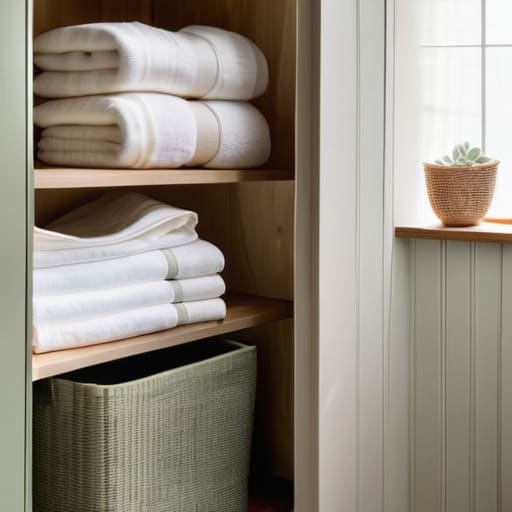 Tips for decluttering a linen closet.