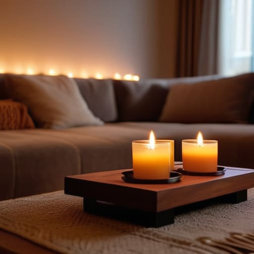 Dimming the lights for a relaxing environment.