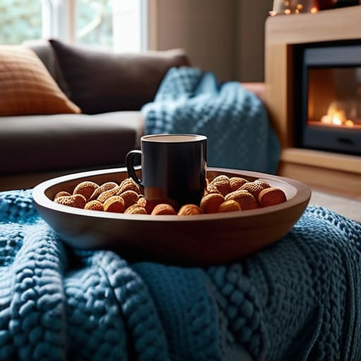 Cozy setting for a family movie night.